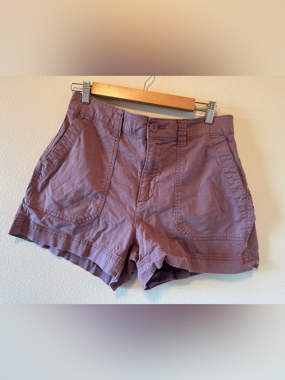 Old Navy Mauve High-Waist Cotton Shorts
